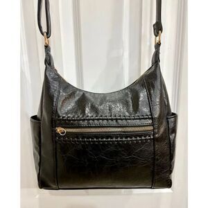 MKF COLLECTION - "Marseille" Vegan Leather Convertible Crossbody in Black